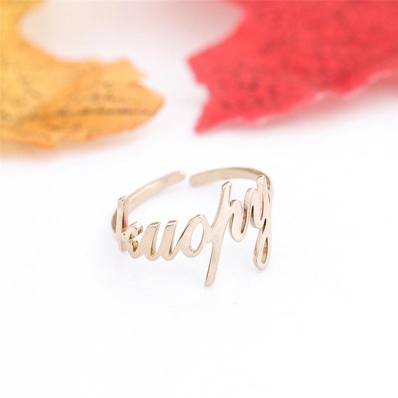 Customized 14k Gold Plated Name Ring - K World Bizarre