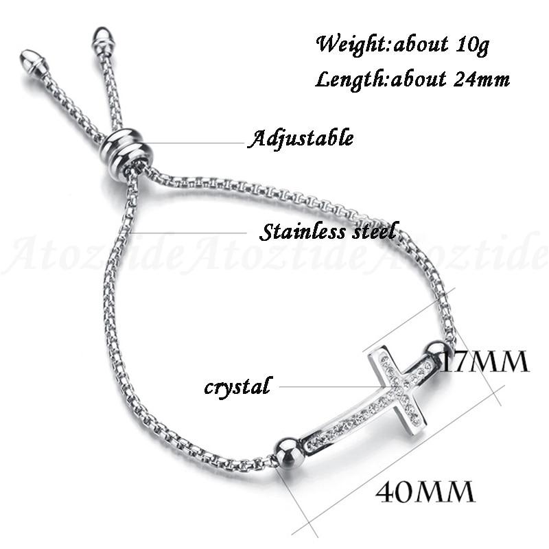 Charm 1 Row Round Cross Crystal Bracelet - K World Bizarre