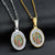 Prayer Virgin Mary Classic Our Lady of Guadalupe Medal Coin Necklace Amulet - K World Bizarre