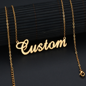 Customized 14k Gold Plated Necklace - K World Bizarre