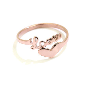 Customized Name Flat Heart Ring - K World Bizarre