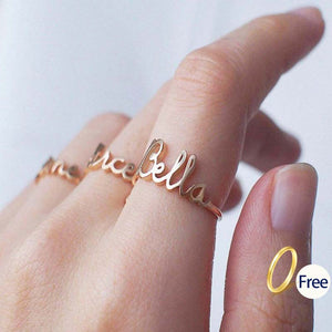 Customized 14k Gold Plated Name Ring - K World Bizarre