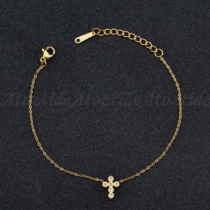 Crystal Jesus Cross Bracelet - K World Bizarre