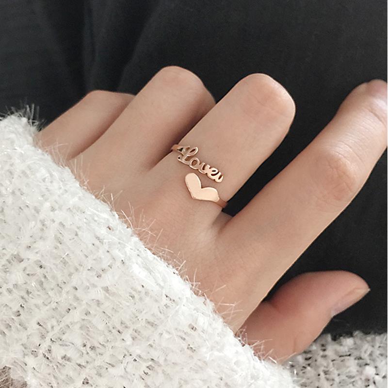 Customized Name Flat Heart Ring - K World Bizarre